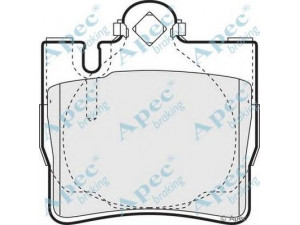 APEC braking PAD1156 stabdžių trinkelių rinkinys, diskinis stabdys 
 Techninės priežiūros dalys -> Papildomas remontas
0034200620, 0034201920, 0044209420
