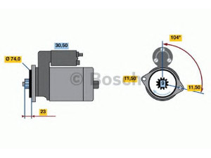 BOSCH 0 986 014 451 starteris 
 Elektros įranga -> Starterio sistema -> Starteris
28100 20551, 28100 20552, 28100 20571
