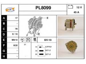 SNRA PL8099 kintamosios srovės generatorius
81DB10300AA