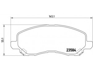 BREMBO P 11 026 stabdžių trinkelių rinkinys, diskinis stabdys 
 Techninės priežiūros dalys -> Papildomas remontas
68035576AA, 68035576AB, K05191217AA