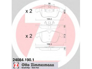ZIMMERMANN 24084.190.1 stabdžių trinkelių rinkinys, diskinis stabdys 
 Techninės priežiūros dalys -> Papildomas remontas
C2C27290, C2C35612, C2C39929