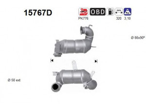 AS 15767D katalizatoriaus keitiklis 
 Išmetimo sistema -> Katalizatoriaus keitiklis
1705ZJ, 1705ZJ