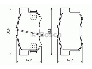 BOSCH 0 986 494 358 stabdžių trinkelių rinkinys, diskinis stabdys 
 Techninės priežiūros dalys -> Papildomas remontas
71750931, 71768493, 71750931, 71768493