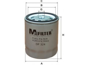 MFILTER DF 324 kuro filtras 
 Techninės priežiūros dalys -> Papildomas remontas
5008 874, 5014 353, 000 092 9001
