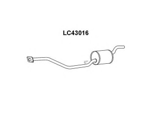 VENEPORTE LC43016 priekinis duslintuvas 
 Išmetimo sistema -> Duslintuvas
7654492, 7769354