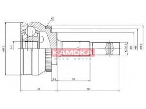 KAMOKA 6538 jungčių komplektas, kardaninis velenas 
 Ratų pavara -> Sujungimai/komplektas
39100-60Y10, 39100-60Y15, 39100-61Y16