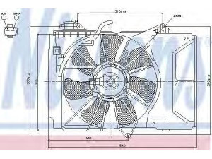 NISSENS 85328 ventiliatorius, radiatoriaus 
 Aušinimo sistema -> Oro aušinimas
16361-0J020, 16711-0J020, 16361-0J020