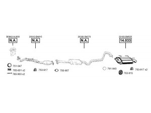 ASMET NI140128 išmetimo sistema 
 Išmetimo sistema -> Išmetimo sistema, visa