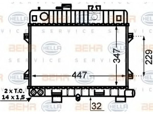 HELLA 8MK 376 766-451 radiatorius, variklio aušinimas 
 Aušinimo sistema -> Radiatorius/alyvos aušintuvas -> Radiatorius/dalys
1 719 380, 17 11 1 719 380