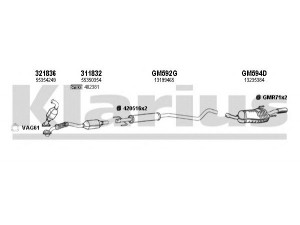 KLARIUS 391588U išmetimo sistema 
 Išmetimo sistema -> Išmetimo sistema, visa