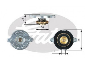 GATES RC122 radiatoriaus dangtelis 
 Aušinimo sistema -> Radiatorius/alyvos aušintuvas -> Radiatorius/dalys
321121321C, 1640187706, 1640187709