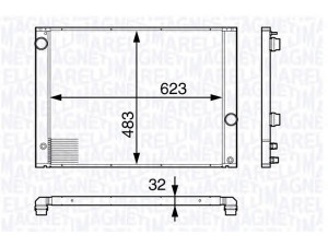 MAGNETI MARELLI 350213139100 radiatorius, variklio aušinimas 
 Aušinimo sistema -> Radiatorius/alyvos aušintuvas -> Radiatorius/dalys
17 11 7 534 914, 17117534914, 7 534 914