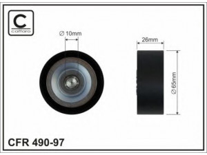CAFFARO 490-97 kreipiantysis skriemulys, V formos rumbuotas diržas 
 Diržinė pavara -> V formos rumbuotas diržas/komplektas -> Laisvasis/kreipiamasis skriemulys
48 05 183, 96440417, 48 05 183