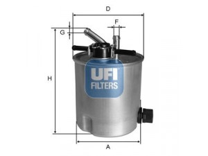 UFI 55.394.00 kuro filtras 
 Techninės priežiūros dalys -> Papildomas remontas
16400-ES60A, 5001869788
