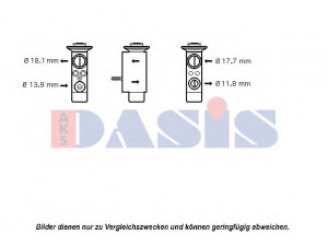 AKS DASIS 840094N išsiplėtimo vožtuvas, oro kondicionavimas 
 Oro kondicionavimas -> Vožtuvai
6921051, 6964286, 9138032