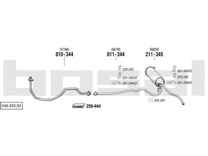 BOSAL 048.050.50 išmetimo sistema 
 Išmetimo sistema -> Išmetimo sistema, visa