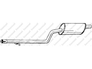 BOSAL 282-995 vidurinis duslintuvas 
 Išmetimo sistema -> Duslintuvas
46 468 229