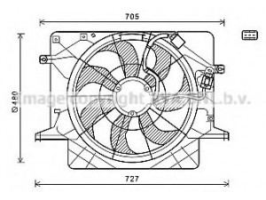 AVA QUALITY COOLING HY7559 ventiliatorius, radiatoriaus 
 Aušinimo sistema -> Oro aušinimas
253802M210