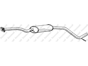 BOSAL 285-865 vidurinis duslintuvas 
 Išmetimo sistema -> Duslintuvas
1011089, 1465055, 5031118, 6905707