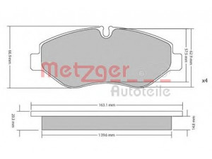 METZGER 1170040 stabdžių trinkelių rinkinys, diskinis stabdys 
 Techninės priežiūros dalys -> Papildomas remontas
004 420 6720, 004 420 8320, 005 420 2120