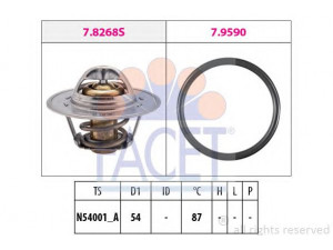 FACET 7.8268 termostatas, aušinimo skystis 
 Aušinimo sistema -> Termostatas/tarpiklis -> Thermostat
95 588 361