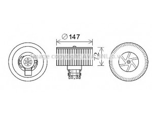 AVA QUALITY COOLING RT8598 elektrovariklis, vidinis pūtiklis 
 Šildymas / vėdinimas -> Orpūtė/dalys
2720500QAC, 4401815, 9109815, 2720500QAC