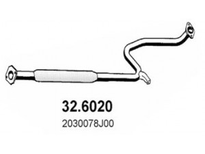 ASSO 32.6020 vidurinis duslintuvas 
 Išmetimo sistema -> Duslintuvas
2030071J00, 2030077J00, 2030078J00