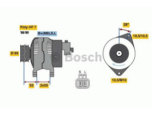 BOSCH 0 986 080 640 kintamosios srovės generatorius 
 Elektros įranga -> Kint. sr. generatorius/dalys -> Kintamosios srovės generatorius
37300 4A001, 37300 4A002, 37300 4A003