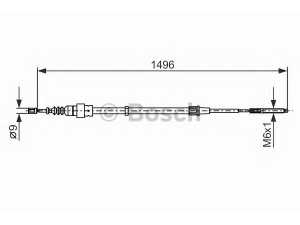BOSCH 1 987 477 705 trosas, stovėjimo stabdys 
 Stabdžių sistema -> Valdymo svirtys/trosai
6X0 609 721 E, 6X0 609 721 D, 6X0 609 721 E
