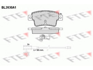 FTE BL2630A1 stabdžių trinkelių rinkinys, diskinis stabdys 
 Techninės priežiūros dalys -> Papildomas remontas
77365464, 77365886