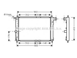 AVA QUALITY COOLING DW2039 radiatorius, variklio aušinimas 
 Aušinimo sistema -> Radiatorius/alyvos aušintuvas -> Radiatorius/dalys
52484500, 96559565