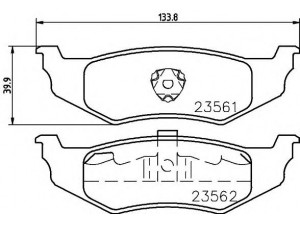 HELLA 8DB 355 018-661 stabdžių trinkelių rinkinys, diskinis stabdys 
 Techninės priežiūros dalys -> Papildomas remontas
05011631AA, 05018208AA, 05019767AA