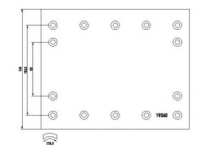 TEXTAR 19260 stabdžio antdėklas, būgninis stabdys