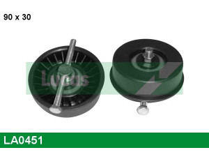 LUCAS ENGINE DRIVE LA0451 įtempiklio skriemulys, V formos rumbuotas diržas 
 Diržinė pavara -> V formos rumbuotas diržas/komplektas -> Įtempiklio skriemulys