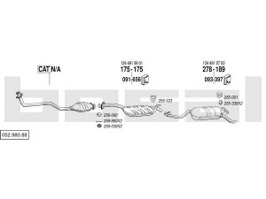 BOSAL 052.980.88 išmetimo sistema 
 Išmetimo sistema -> Išmetimo sistema, visa