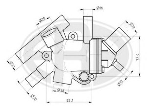 ERA 350031 termostatas, aušinimo skystis 
 Aušinimo sistema -> Termostatas/tarpiklis -> Thermostat
44 00 311, 70 01 474 249, 77 00 112 491