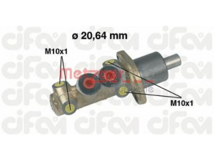 METZGER 202-059 pagrindinis cilindras, stabdžiai 
 Stabdžių sistema -> Pagrindinis stabdžių cilindras
91510533, 4601.85, 7701 349 871