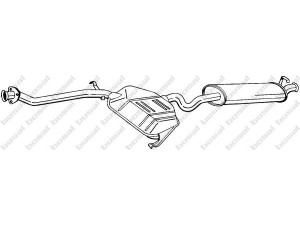 BOSAL 286-017 galinis duslintuvas 
 Išmetimo sistema -> Duslintuvas
7 737 478