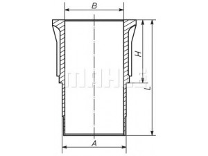 MAHLE ORIGINAL 001 WN 20 cilindro įvorė 
 Variklis -> Cilindrai/stūmokliai
628 011 01 10