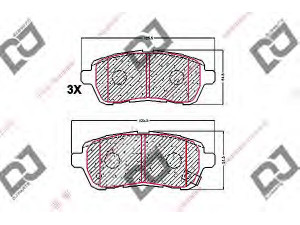 DJ PARTS BP1713 stabdžių trinkelių rinkinys, diskinis stabdys 
 Techninės priežiūros dalys -> Papildomas remontas
1550219, 8V512K021AA, DFY13328ZA