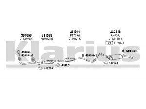 KLARIUS 720827E išmetimo sistema 
 Išmetimo sistema -> Išmetimo sistema, visa