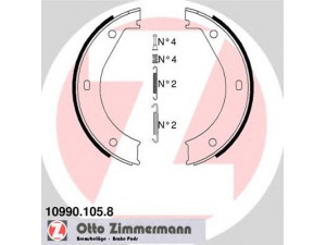 ZIMMERMANN 10990.105.8 stabdžių trinkelių komplektas, stovėjimo stabdis 
 Stabdžių sistema -> Rankinis stabdys
3421 1 120 867, 3421 1 120 868