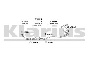KLARIUS 570182U išmetimo sistema 
 Išmetimo sistema -> Išmetimo sistema, visa