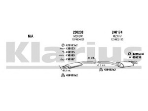 KLARIUS 600180E išmetimo sistema 
 Išmetimo sistema -> Išmetimo sistema, visa