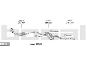 BOSAL 092.268.59 išmetimo sistema 
 Išmetimo sistema -> Išmetimo sistema, visa