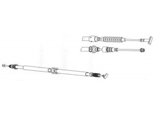 KAWE FA02255 trosas, stovėjimo stabdys 
 Stabdžių sistema -> Valdymo svirtys/trosai
55700928, 55704107