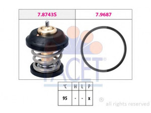 FACET 7.8799 termostatas, aušinimo skystis 
 Aušinimo sistema -> Termostatas/tarpiklis -> Thermostat