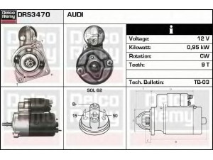 DELCO REMY DRS3470 starteris 
 Elektros įranga -> Starterio sistema -> Starteris
026911023, 026911023X