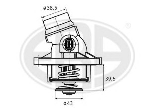 ERA 350328 termostatas, aušinimo skystis 
 Aušinimo sistema -> Termostatas/tarpiklis -> Thermostat
11 53 1 436 386, PBM 000010, PEL 000060