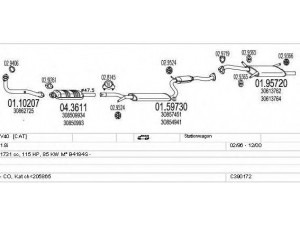 MTS C390172003260 išmetimo sistema 
 Išmetimo sistema -> Išmetimo sistema, visa